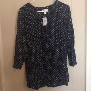 Motherhood Maternity Tie Top Tunic Size Large